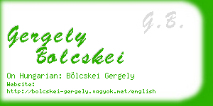 gergely bolcskei business card
