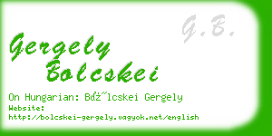 gergely bolcskei business card